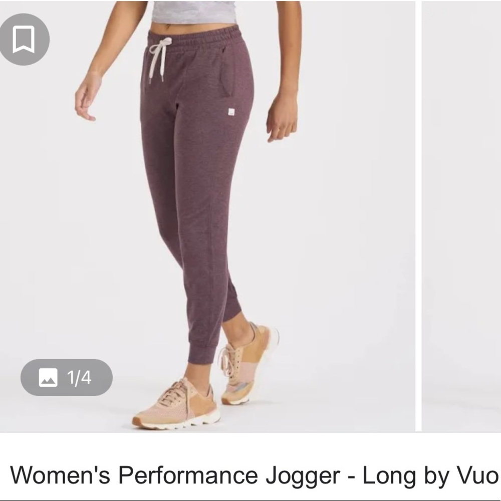 Vuori smoked plum heather joggers. Medium. Great condition!